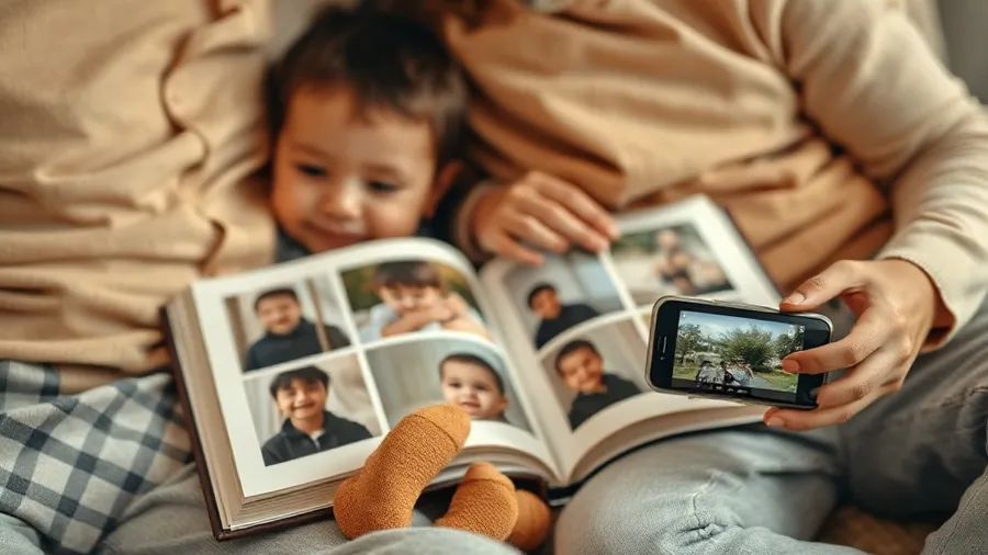 Фотокнига первого года, где каждый месяц играет видео