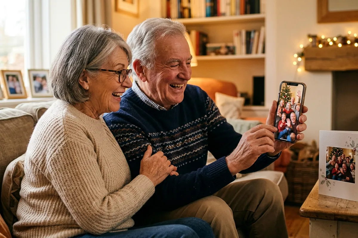 Pairing a family photo with a video greeting in the Stories AR dashboard