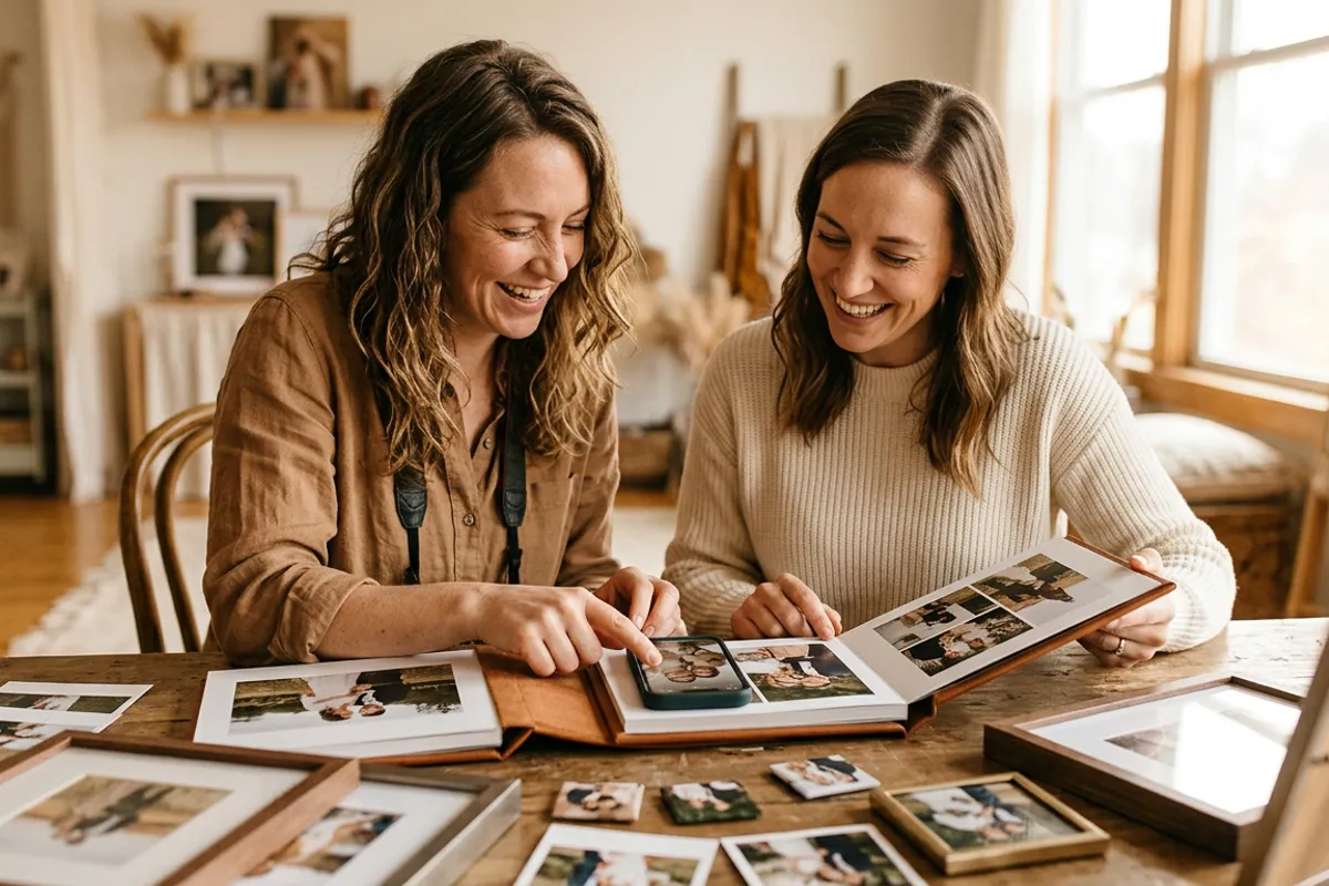 Mobile Stories AR dashboard with a photographer's list of AR photos ready to sell as upsells