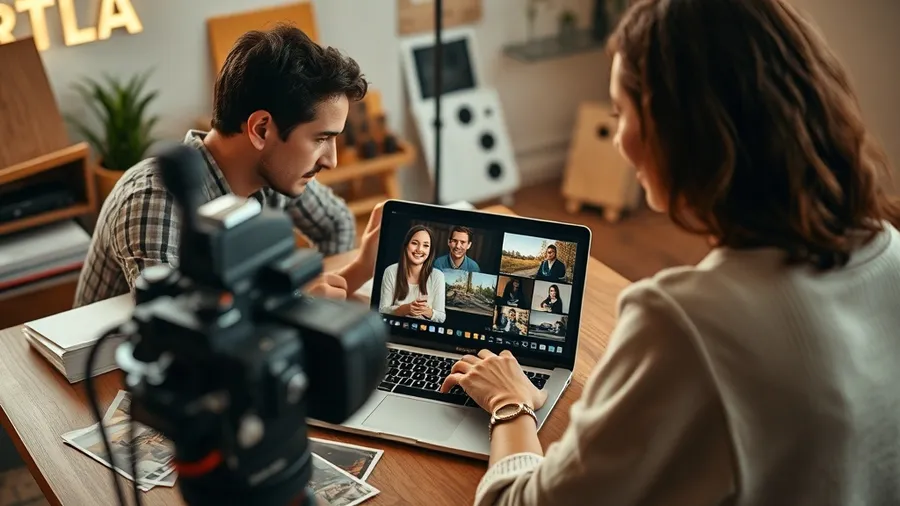 AR photo: printed picture playing a video through a phone