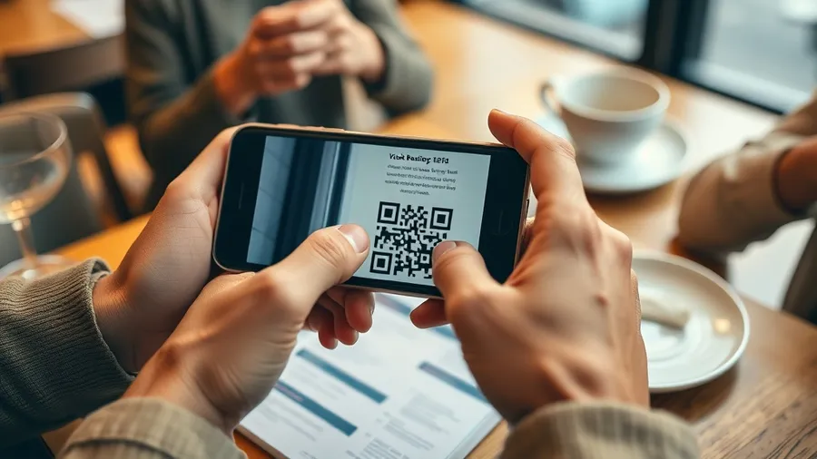 Scanning an augmented reality QR code with a smartphone