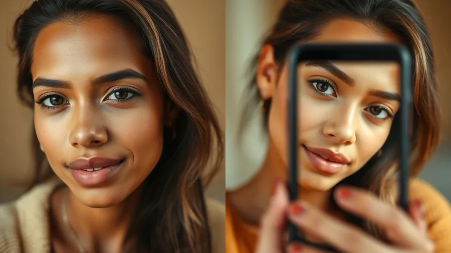 A photo coming alive on a phone screen