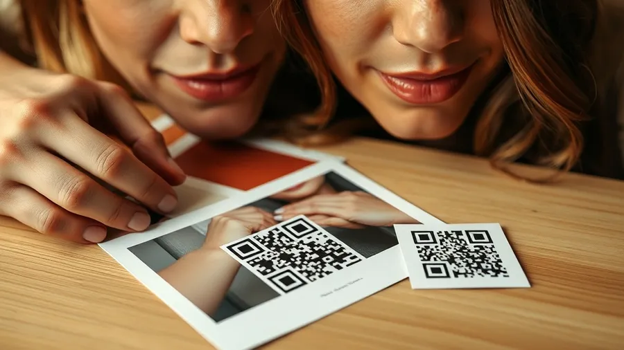 Фотография со ссылкой в виде QR-кода
