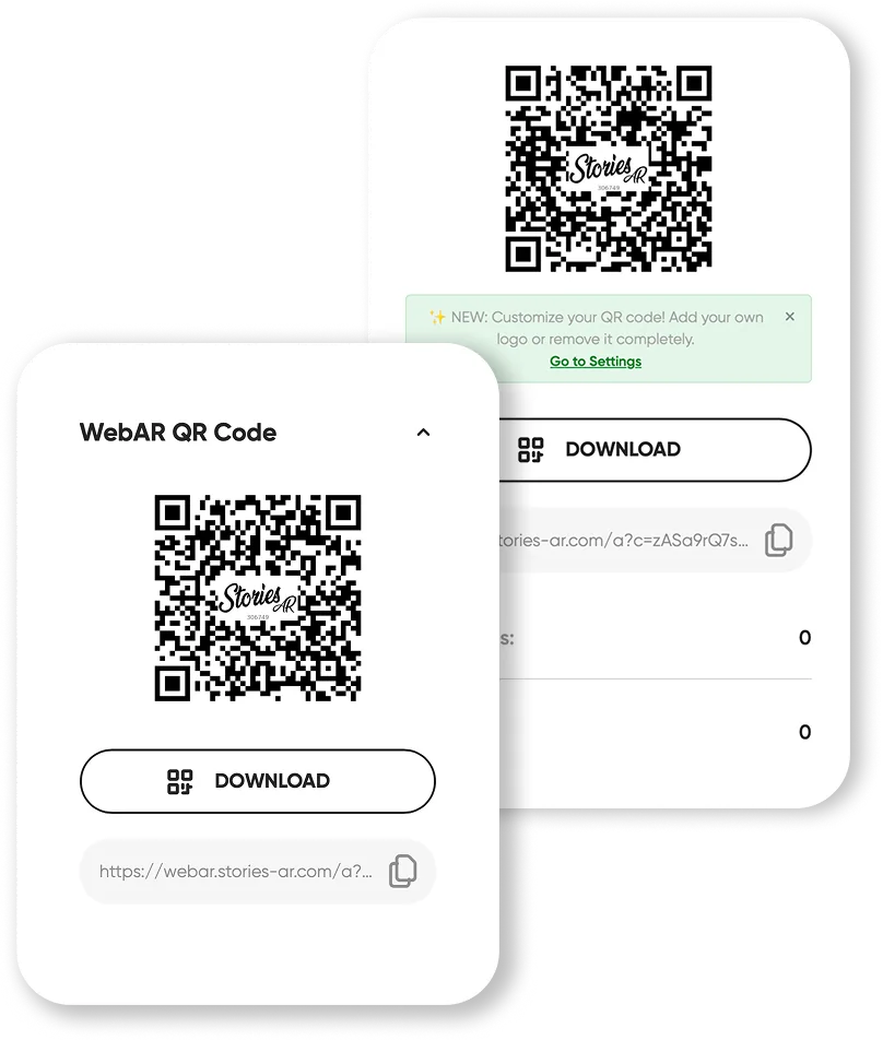 QR codes & share links