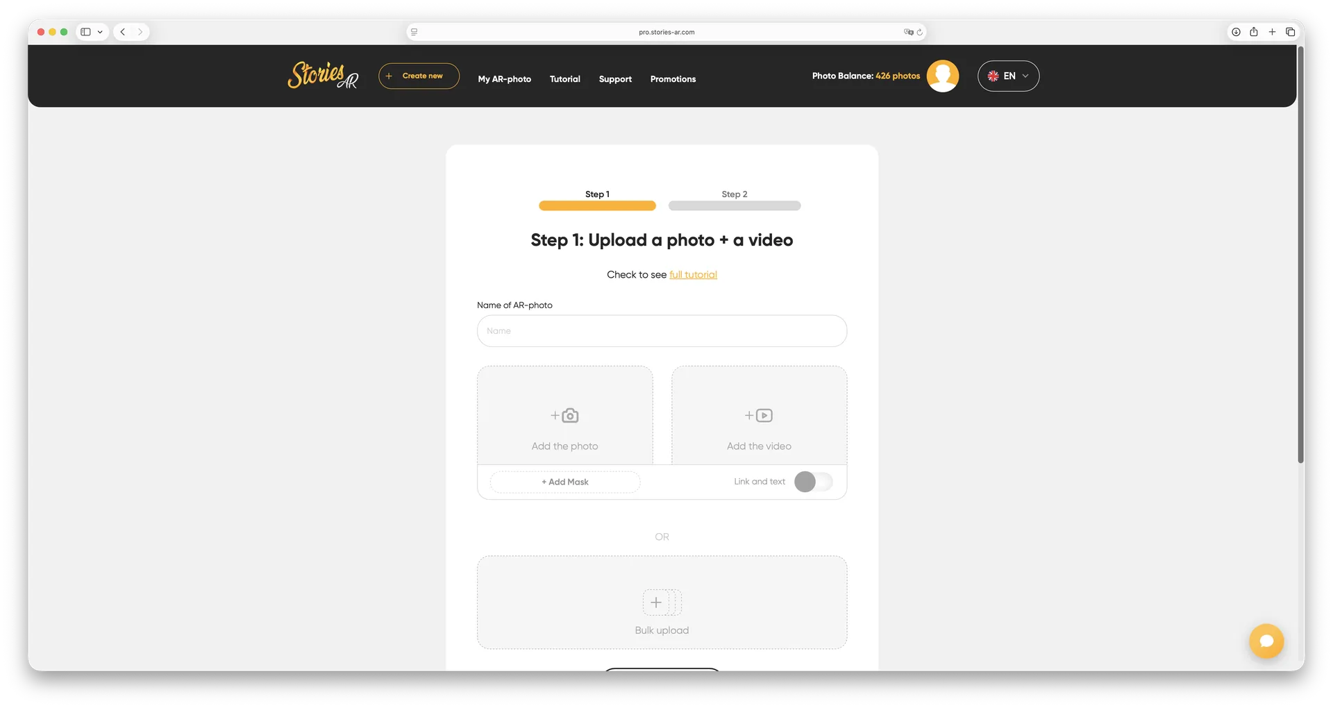 Upload a photo & a video