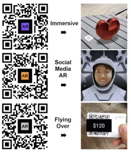 Augmented reality QR code types 